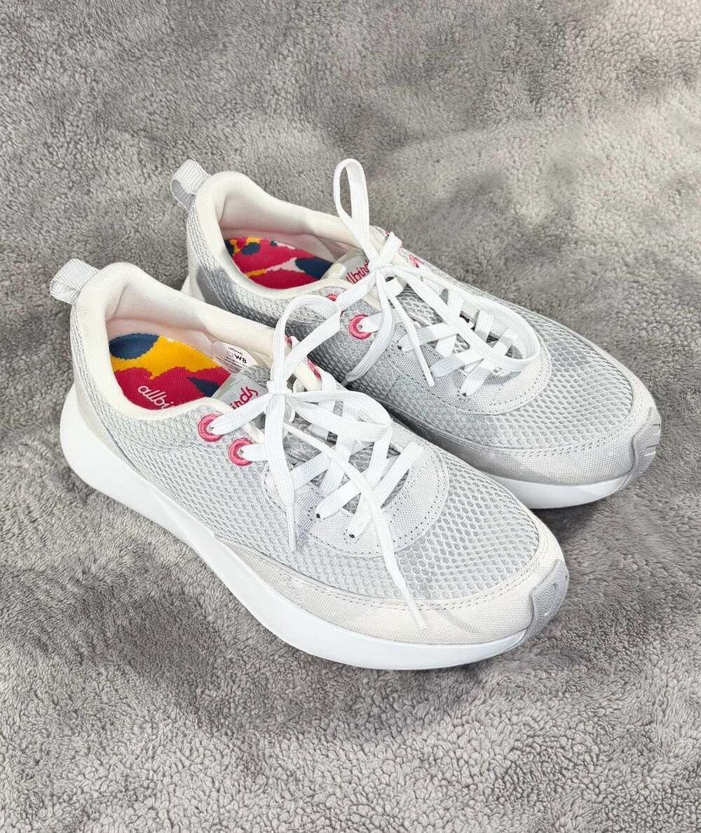 Allbirds Courier Womens Shoes Sz 8 Running Athletic Light Gray Pink Sneakers